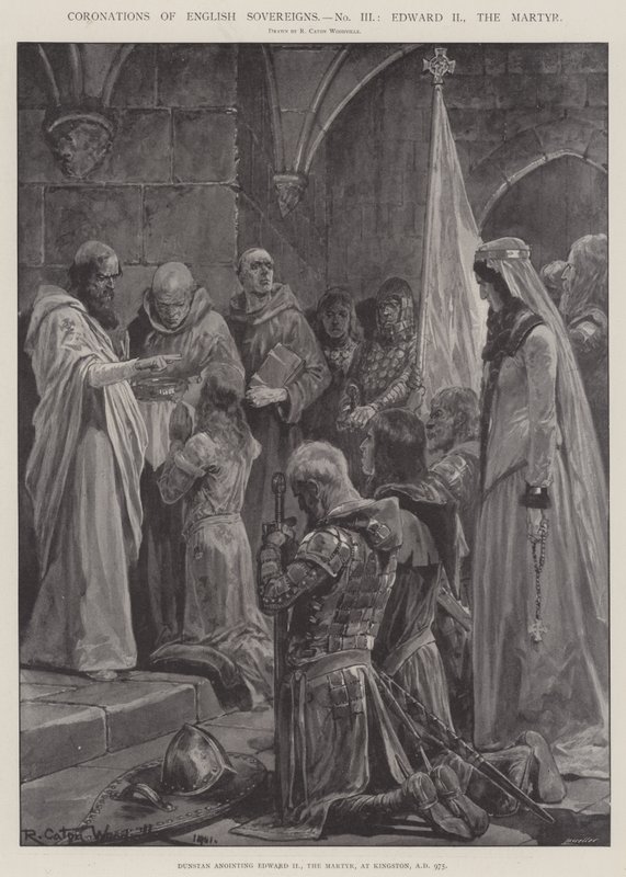 Korunovace anglických panovníků, Edward II., mučedník od Richard Caton Woodville junior