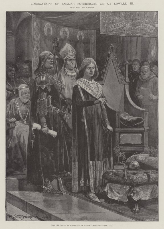 Korunovace anglických panovníků, Edward III od Richard Caton Woodville junior