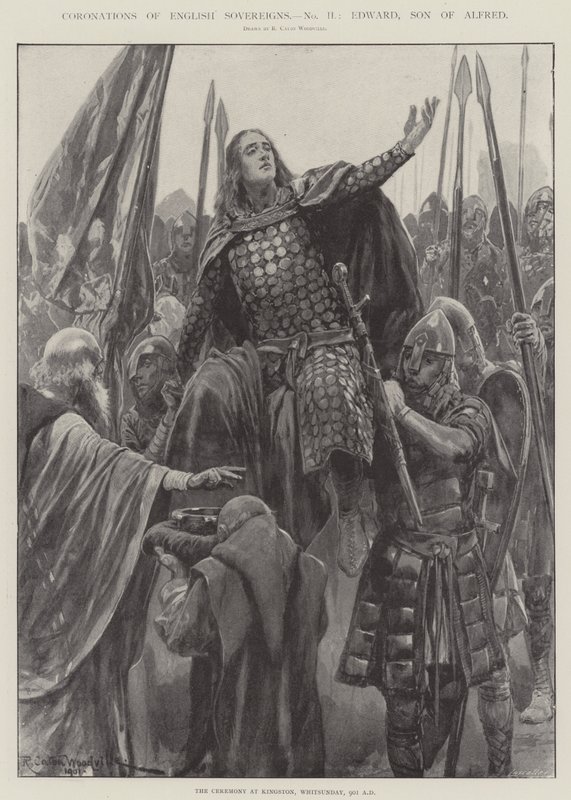 Korunovace anglických panovníků, Edward, syn Alfreda od Richard Caton Woodville junior