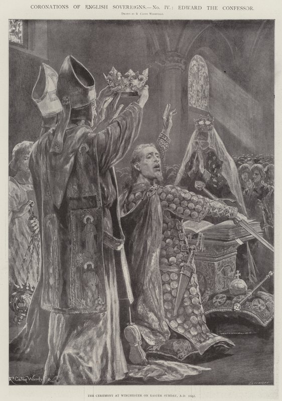 Korunovace anglických panovníků, Edward Vyznavač od Richard Caton Woodville junior