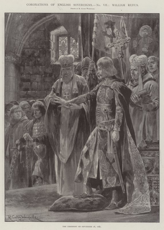 Korunovace anglických panovníků, William Rufus od Richard Caton Woodville junior
