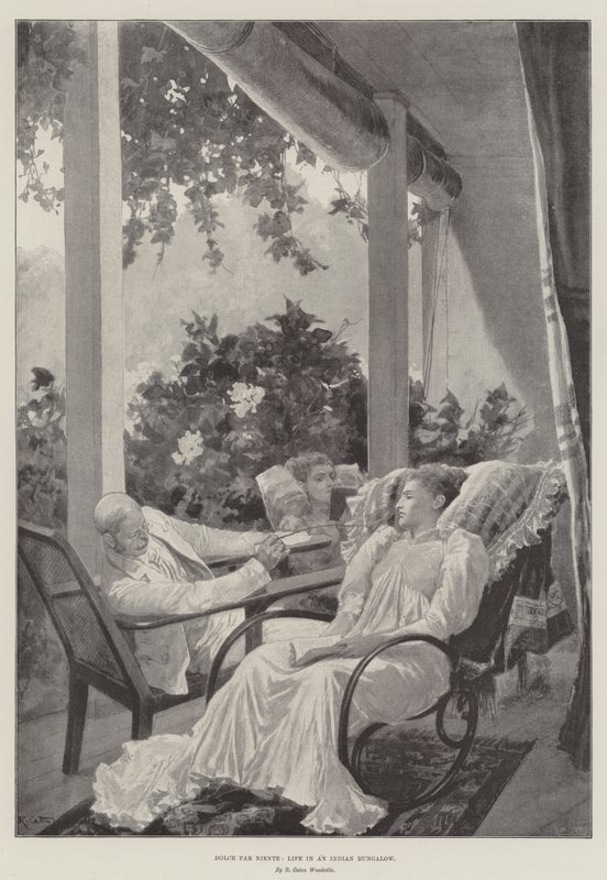 Dolce Far Niente, Život v indickém bungalovu od Richard Caton Woodville junior