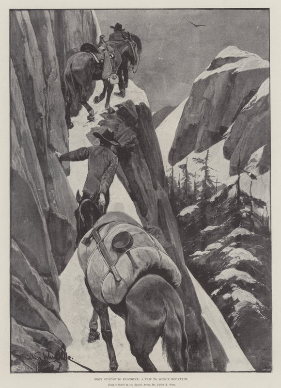 Z Eustonu na Klondike, výlet do Sophie Mountain od Richard Caton Woodville junior
