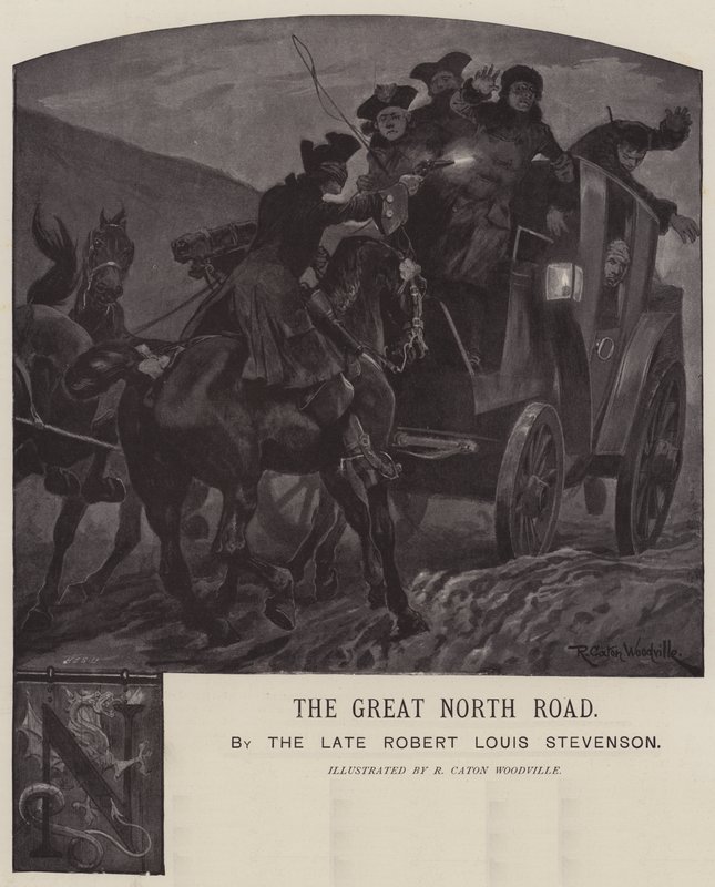 Ilustrace pro The Great North Road od Roberta Louise Stevensona od Richard Caton Woodville junior