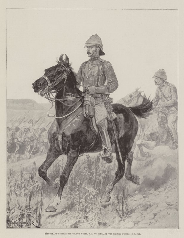 Generálporučík Sir George White, VC, velel britským silám v Natalu od Richard Caton Woodville junior