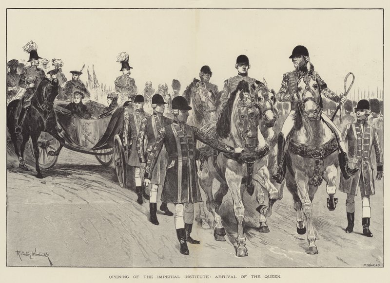 Otevření Imperiálního institutu, příjezd královny od Richard Caton Woodville junior