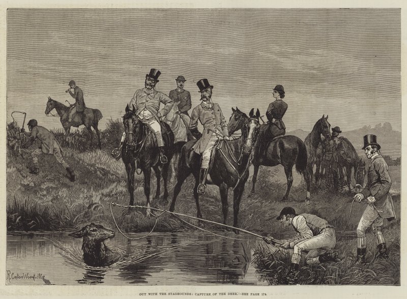Out with the Staghounds, Capture of the Deer od Richard Caton Woodville junior