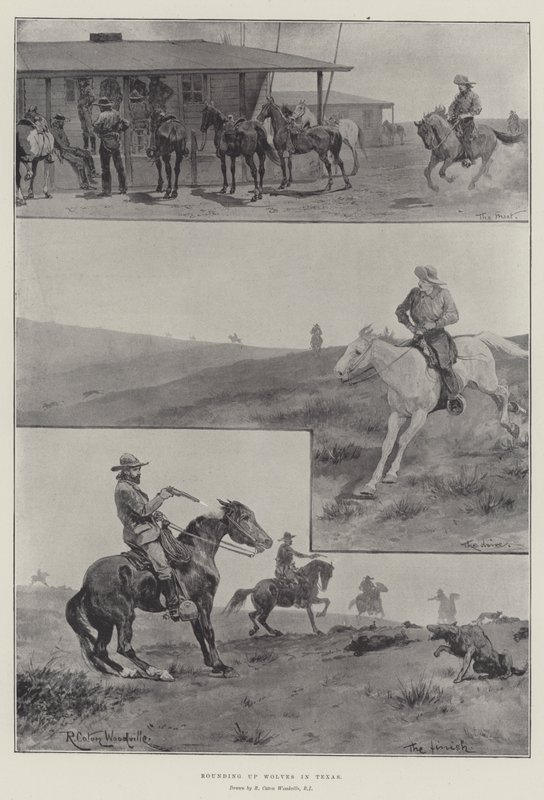 Shromažďování vlků v Texasu od Richard Caton Woodville junior