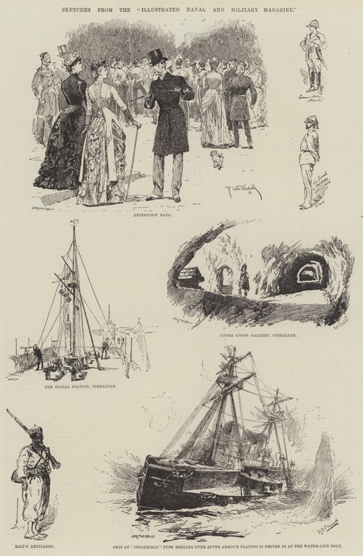 Náčrtky z časopisu Illustrated Naval and Military Magazine od Richard Caton Woodville junior
