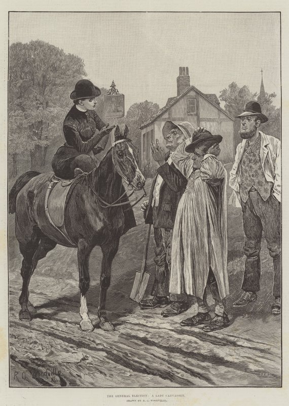 Všeobecné volby, Lady Canvasser od Richard Caton Woodville junior