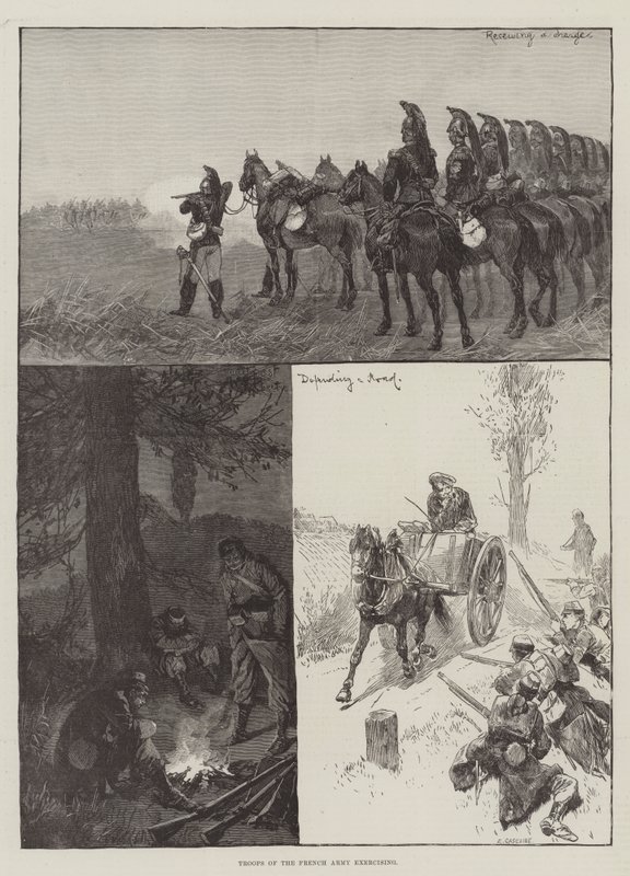 Vojska francouzské armády cvičí od Richard Caton Woodville junior