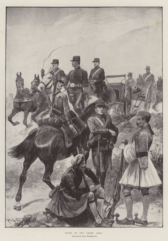 Typy řecké armády od Richard Caton Woodville junior