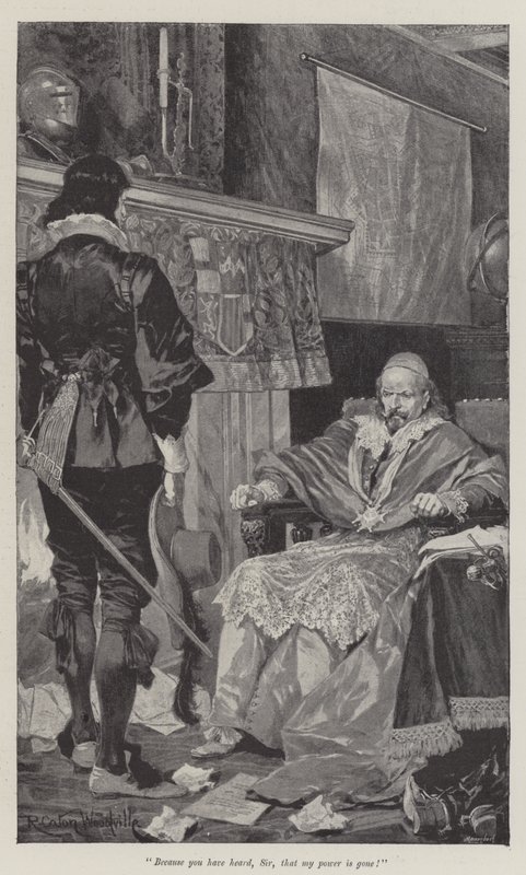 Under the Red Robe, od Stanley J Weyman litho od Richard Caton Woodville junior