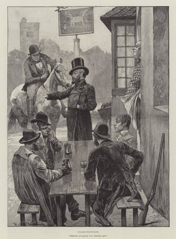 Vesničtí politici od Richard Caton Woodville junior