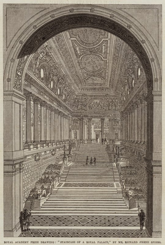 Schodiště královského paláce od Richard Phene Spiers
