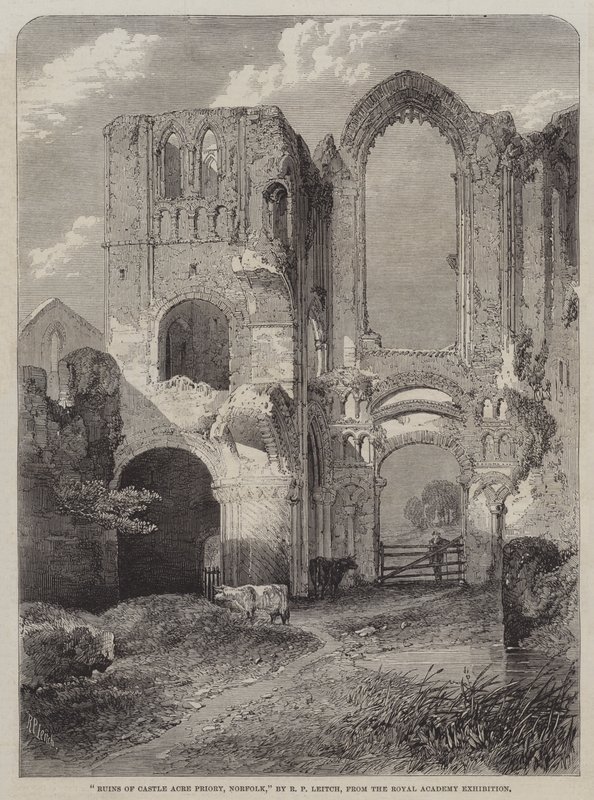 Zřícenina převorství Castle Acre, Norfolk od Richard Principal Leitch
