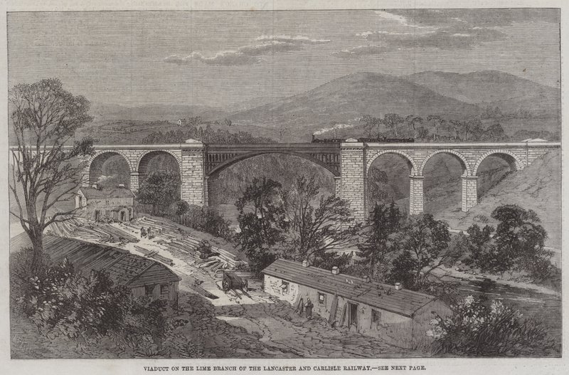 Viadukt na Lime Branch Lancaster a Carlisle Railway od Richard Principal Leitch