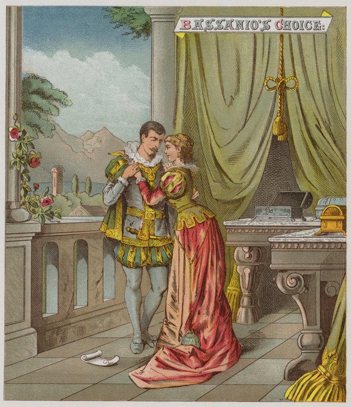 Ilustrace pro Kupce z Benátek (chromolitho) od Richard Andre
