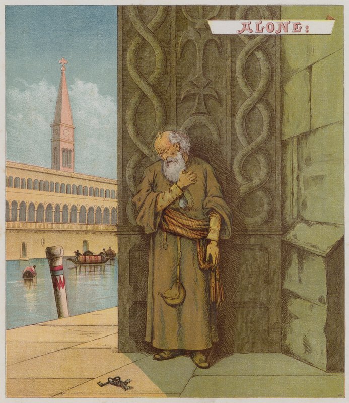 Ilustrace pro Kupce z Benátek (chromolitho) od Richard Andre