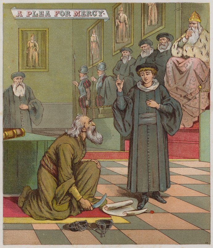 Ilustrace pro Kupce z Benátek (chromolitho) od Richard Andre