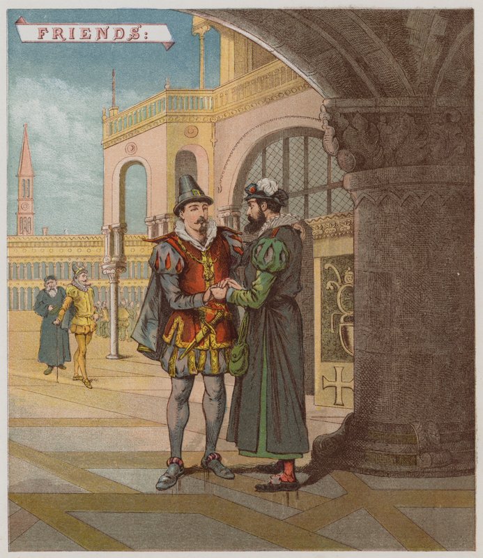 Ilustrace pro Kupce z Benátek (chromolitho) od Richard Andre
