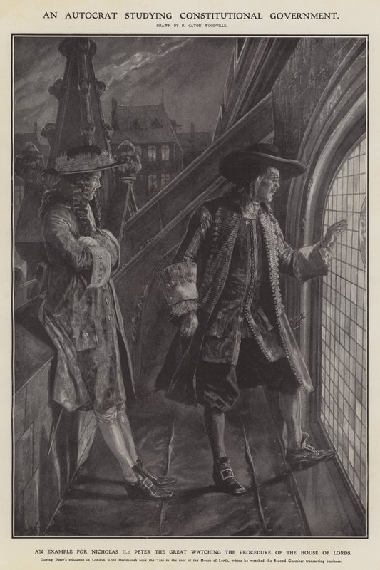 Autokrat studující ústavní vládu (litho) od Richard Caton II (after) Woodville
