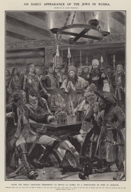 Časné vystoupení Židů v Rusku (litho) od Richard Caton II (after) Woodville