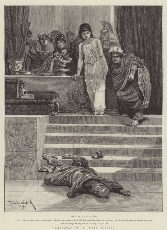 "Cleopatra," od H Rider Haggard (rytina) od Richard Caton II (after) Woodville