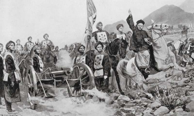 Čínsko-japonská válka od Richard Caton II (after) Woodville