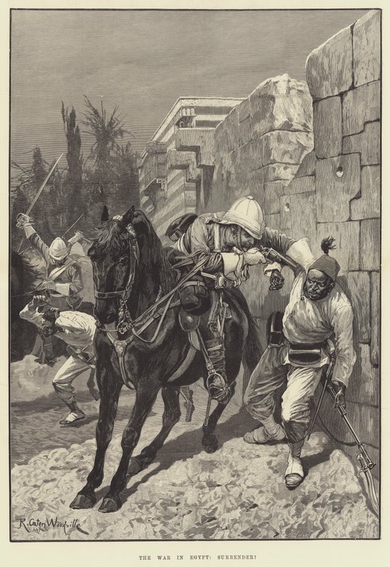 Válka v Egyptě, vzdejte se! (rytina) od Richard Caton II (after) Woodville