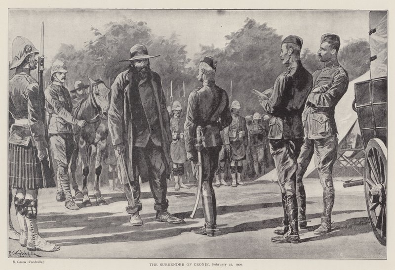 Kapitulace Cronje, 27. února 1900 (litho) od Richard Caton II (after) Woodville
