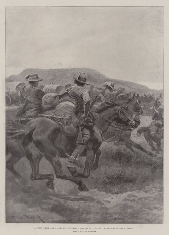 Stern Chase and Long One, Imperial Yeomanry odříznou zadní část De Wetova konvoje od Richard Caton Woodville junior