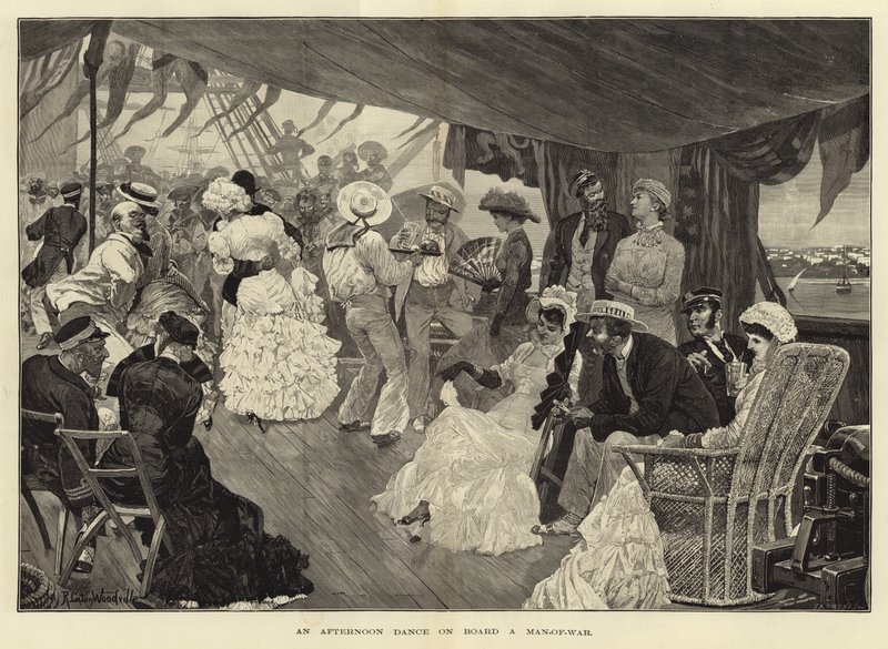 Odpolední tanec na palubě Man-of-War od Richard Caton Woodville junior