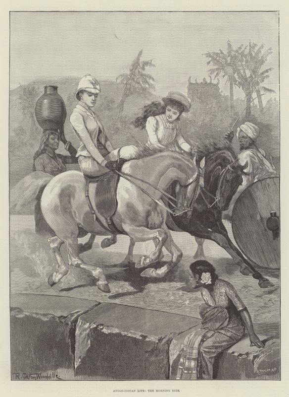 Anglo-indický život, ranní jízda od Richard Caton Woodville junior