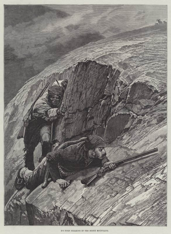 Big Horn Stalking ve Skalistých horách od Richard Caton Woodville junior