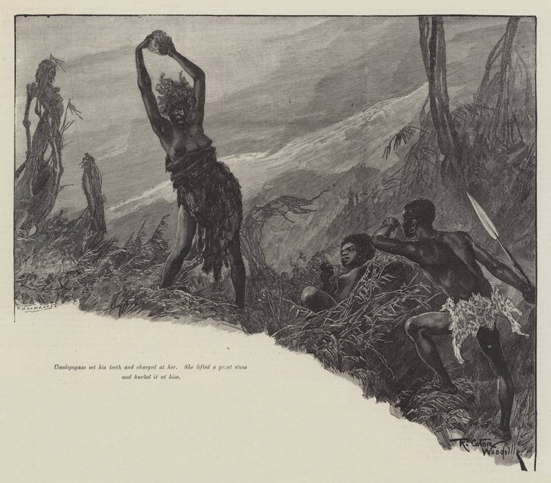 Nada the Lily, od H Rider Haggard od Richard Caton Woodville junior