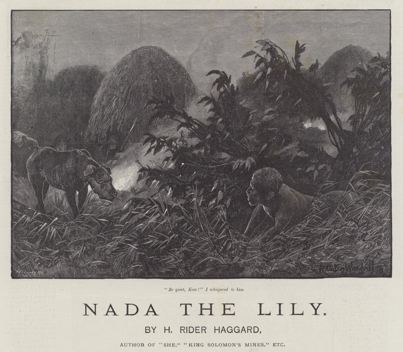 Nada the Lily, od H Rider Haggard od Richard Caton Woodville junior