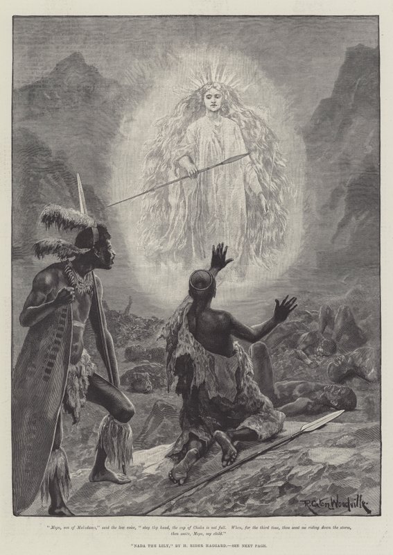 Nada the Lily, od H Rider Haggard od Richard Caton Woodville junior