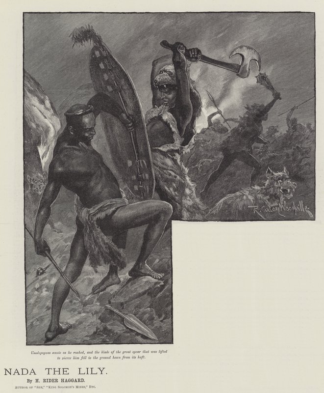 Nada the Lily, od H Rider Haggard od Richard Caton Woodville junior