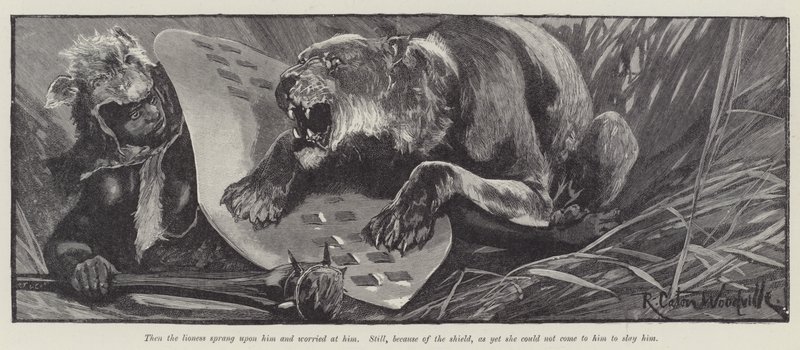 Nada the Lily, od H Rider Haggard od Richard Caton Woodville junior