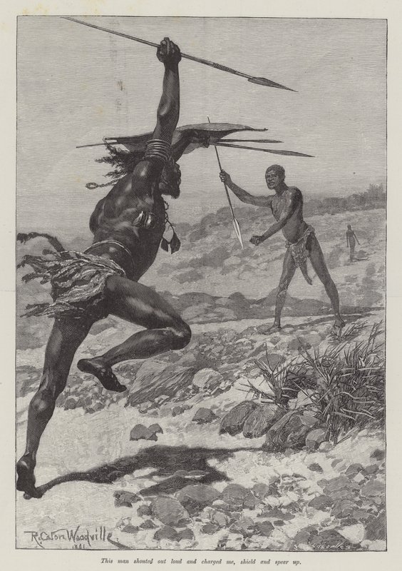 Nada the Lily, od H Rider Haggard od Richard Caton Woodville junior