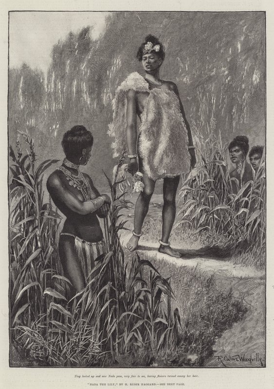 Nada the Lily, od H Rider Haggard od Richard Caton Woodville junior