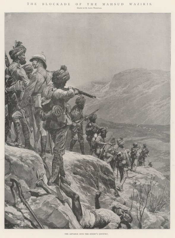 Blokáda Mahsud Waziris od Richard Caton Woodville junior