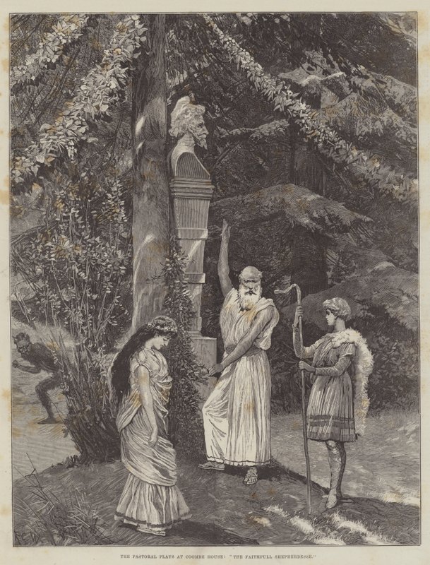 Pastorační hry v Coombe House, Věrná pastýřka od Richard Caton Woodville junior
