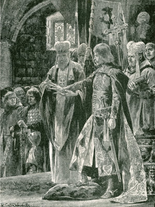 Investitura Viléma II s prstenem, neděle 26. září 1087 od Richard Caton Woodville junior