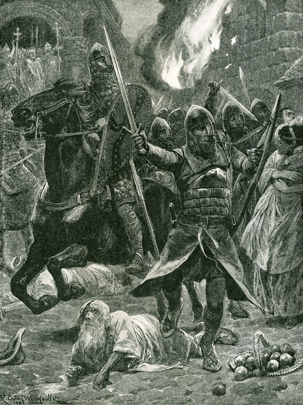 Výsledek uznání Viléma I., Štědrý den, 1066 od Richard Caton Woodville junior