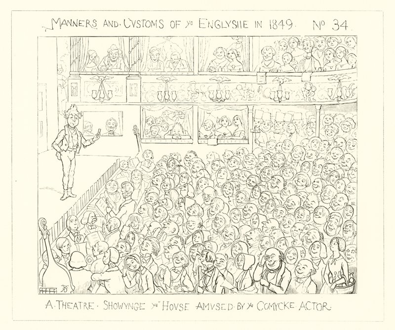 1849, Divadlo ukazující dům pobavený komickým hercem od Richard Doyle