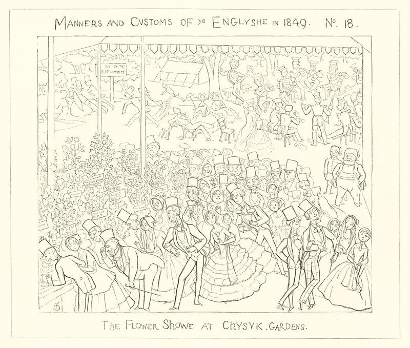 1849, Květinová výstava v Chiswick Gardens od Richard Doyle