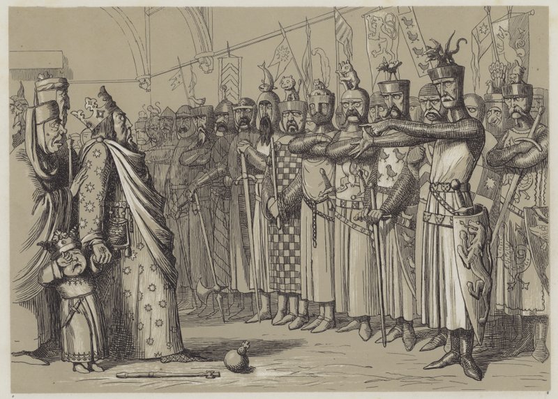 Jindřich III. na zasedání parlamentu (akvatinta) od Richard Doyle