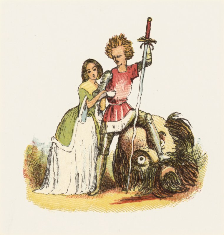 Ilustrace pro Jack The Giant Killer (barevné lito) od Richard Doyle